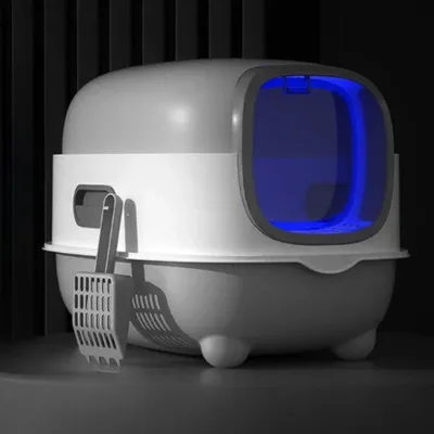 Produktbild von Katzentoilette Mit UV-Licht Katzenklo mit Deckel grau