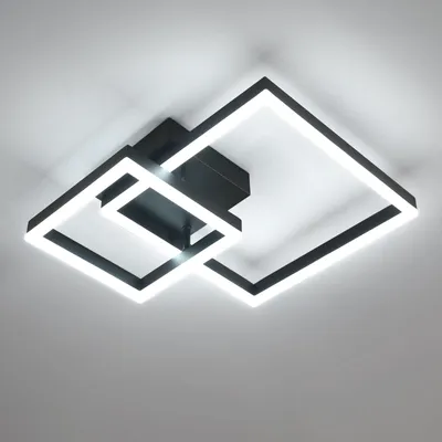 Immagine prodotto di Lampada da soffitto a LED Osairous, design moderno, 36W, 4050LM, 6500K, colore nero – Bianco freddo 6500K