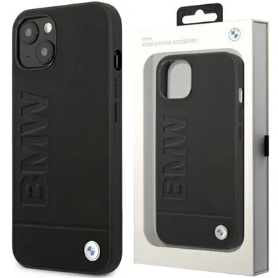Produktbild von BMW Leder Hot Stamp - iPhone 14 Plus Hülle (Schwarz)