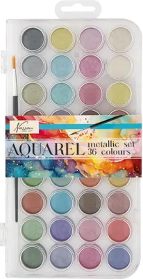 Produktbild von Moxy Nassau Aquarellfarben-Set Metallic