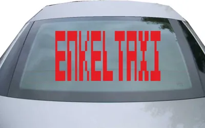Produktbild von Indigos UG - Aufkleber Heckscheibe & Motorklappe DE6215 - rot - 600x285 mm - enkel taxi - Auto Scheiben Fenster Heckklappe Tuning Racing JDM - Die cut