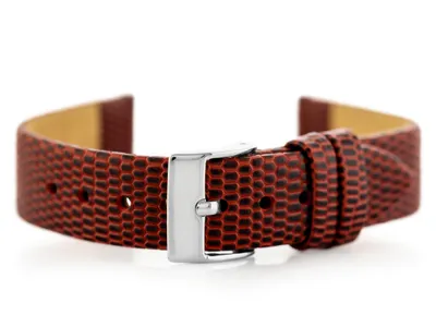 Zdjęcie produktu dla Skórzany pasek do zegarka W107 - czerwony/sr. 20 mm