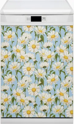 Produktbild von Küche Magnet für Spülmaschine  Abwaschbar 45x80 cm Geschirrspüle  - Blumen Kamomil