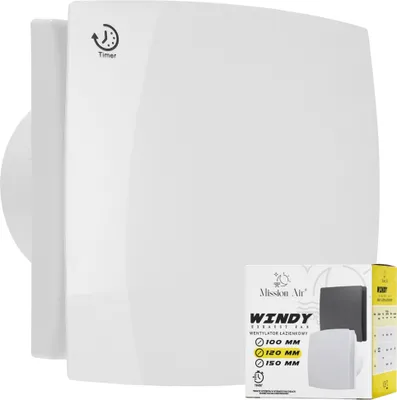 Produktbild von Badlüfter WINDY 120 T WEISS