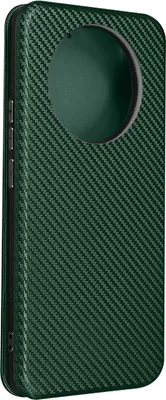 Produktbild von Avizar, Klappetui im Carbon-Design mit Portemonnaie für Realme 11 Pro / 11 Pro Plus, Dunkelgrün