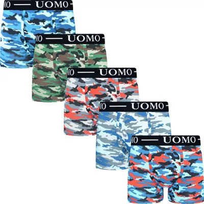 Produktbild von 5er Boxershorts Herren Camouflage Baumwolle Unterhose 7505C M