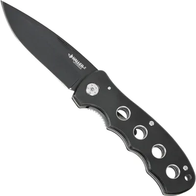 Produktbild von Taschenmesser, 440 Stahl, Klinge schwarz 8,5cm