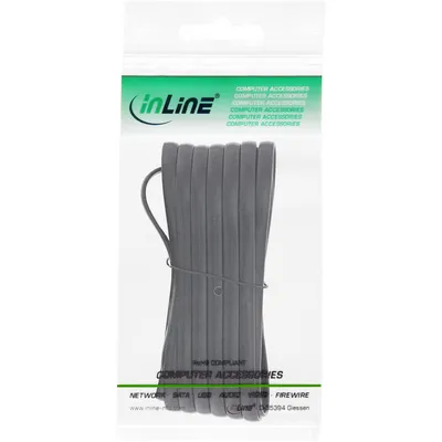 Produktbild von InLine Modular Verlängerung, RJ12 Stecker / Buchse, 5m, 5 m, RJ12, RJ12, Stecker, Buchse, Schwarz