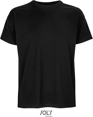 Obrázok produktu pre SOLs 03806 | Pánske tričko Boxy Oversized - česaná organická bavlna - Farba: Deep Black - Veľkosť: S