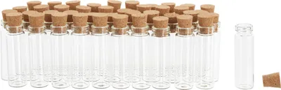 Produktbild von VBS XXL Mini Gläschen mit Korken 42 Stk 1.0 mL 1.0 cm Durchmesser 3.8 cm Höhe