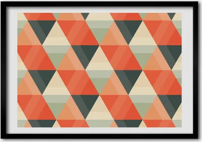 Produktbild von Bild - Bilderrahmen - 100 cm x 70 cm - MDF - Rahmen - Foto - Wandkunst geometrischer Hintergrund