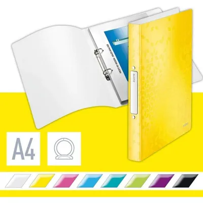Produktbild von Leitz 42570016, A4, Rundring, Polypropylen (PP), Gelb, 190 Blätter, 80 g/m²