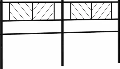 Produktbild von vidaXL Ersatz-Kopfteil Metall Schwarz 193 cm