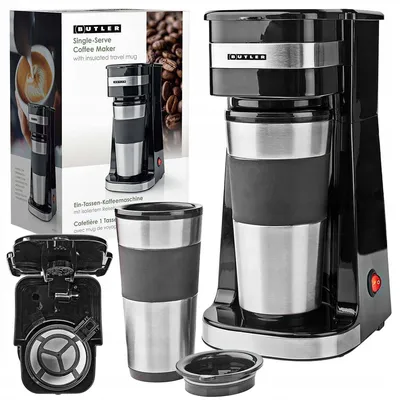 Image de Cafetière à dosettes individuelles, 0,4 L, 750 W, arrêt automatique, noire