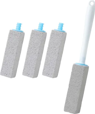 Produktbild von Toilettenbürste aus Bimsstein, Toilettenreinigungsbürste mit abnehmbarem Griff, tragbares, leichtes Toilettenreinigungswerkzeug