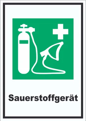 Produktbild von Sauerstoffgerät Aufkleber A6 (105x148mm)