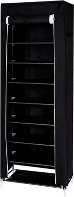 Produktbild von Famanu Faltbarer Schrank mit Abdeckung 60x160x30 cm schwarz