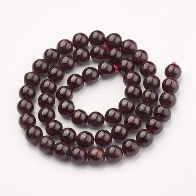 Granat-Edelsteinkugeln, rund, 6 mm, DIY-Schmuck, 58 Stück