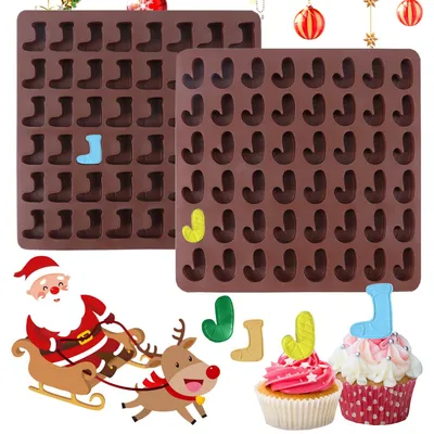 Silikonform Weihnachten, 2er-Set, BPA-frei, für Schokolade & Kuchen