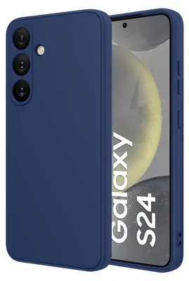Immagine prodotto di Custodia per Samsung Galaxy S24 Morbido silicone liquido, custodia in gomma antiurto blu