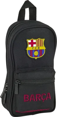 Produktbild von Safta 412027747 Pencil Case Backpack 4 Filled, 33 Parts, Fc Barcelona, Black Fcb