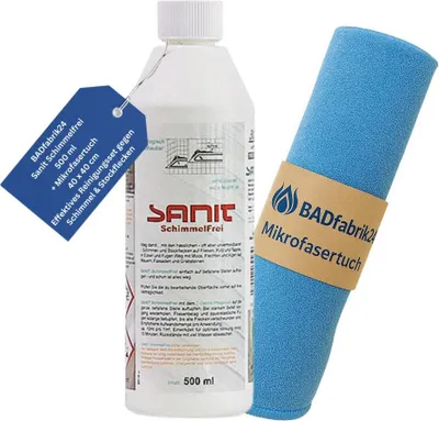 Produktbild von BADfabrik24 Sanit Schimmelfrei 500 ml 3043 + Mikrofasertuch