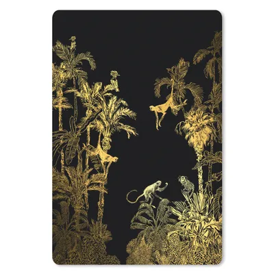 Produktbild von MuchoWow® Mauspad Mousepad Dschungel - Affe - Gold 40x60 cm - Mousepads - Maus Mat - Pad - Mausunterlage - Schreibtisch Accesoire