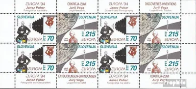 Produktbild von Briefmarken Slowenien 1994 Mi 80-81 Kleinbogen (kompl.Ausg.) postfrisch Entdeckungen und Erfindungen