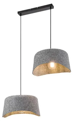 Produktbild von Rabalux 72190 Pendelleuchten Farelia E27 2x MAX 10 Metall Filz schwarz