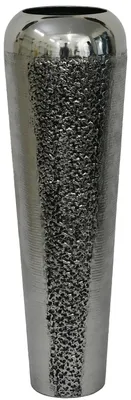 Produktbild von Bodenvase aus Metall, Messing, silberfarben, 26 x 88 cm
