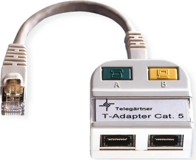 Produktbild von TELEGÄRTNER T-Adapter, Ausgang auf 10Base-T/ISDN