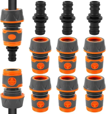 Productafbeelding van Slangkoppeling set, 1/2 inch, vorstvrij, kunststof, 5-delig, voor tuinirrigatie