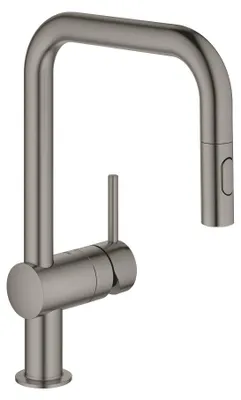 Produktbild von GROHE Minta, Ziehen, Graphit, Hebelgriffe, Einzelbild, 1/2", Spray, Stream