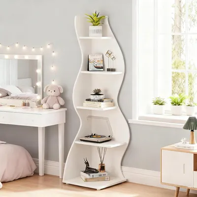 Produktbild von Eckregal Stehend 5 Stufen 177.5 cm Weiß