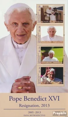 Produktbild von Briefmarken Mikronesien 2013 Mi 2452-2455 Kleinbogen (kompl.Ausg.) postfrisch Amtsverzicht Papst Benedikt XVI.