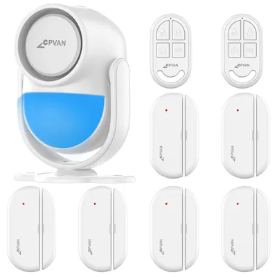 Zdjęcie produktu dla Inteligentny system alarmowy, alarm 120 dB, czujniki ruchu i drzwi, zestaw D biały