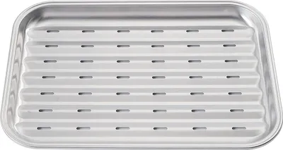 Immagine prodotto di Vassoio per grigliare, riutilizzabile, 34X24X2 cm, acciaio inox, Kinghoff Kh-1916