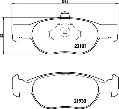 Produktbild von Brembo Bremsbelagsatz, Scheibenbremse Vorderachse P 23 125
