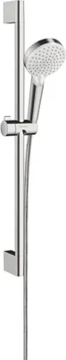 Produktbild von hansgrohe Crometta Brauseset Vario EcoSmart mit Brausestange 65 cm, weiß/ chrom, 26534400