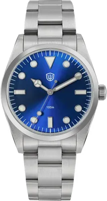 Produktbild von Herren Quarzuhr 37 mm mit Japanischem VH31 Uhrwerk, Edelstahl Armbanduhr, Saphirglas, Leuchtend, 100 m Wasserdicht, Business & Outdoor