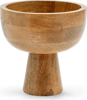 Produktbild von Deko-Schale - Ø 20,5 cm - Braun - Mangoholz - mit Standfuß