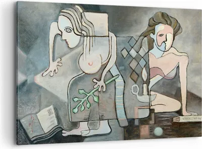 Produktbild von Bild auf Leinwand - Leinwandbild - Abstraktion modern - 120x80cm - Wand Bild - Wanddeko - Leinwanddruck - Bilder - Kunstdruck - Wanddekoration - Leinwand bilder - Wandkunst - AA120x80-3740