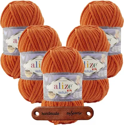 Produktbild von 5 x ALIZE Velluto 6 Orange mit Label