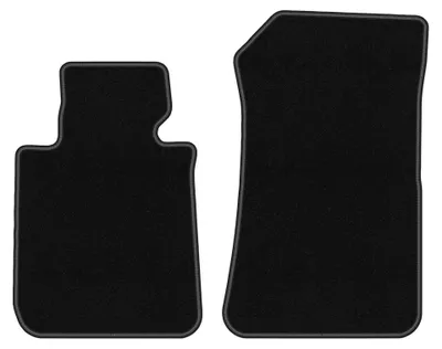 Image de Tapis avant en moquette pour BMW 1 E87 2004-2011 (à hayon) – 2 pièces, noirs, sur mesure – Wielganizator BASIC