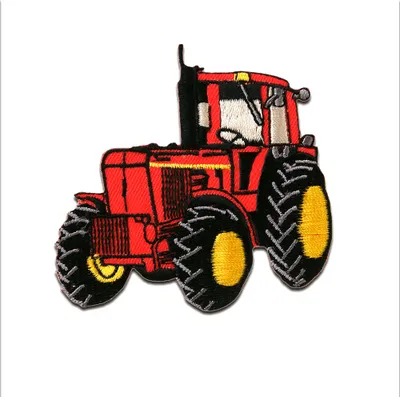 Produktbild von Traktor - Aufnäher, Bügelbild, Aufbügler, Applikationen, Patches, Flicken, Zum Aufbügeln, Größe: 7,3 x 7,5 cm