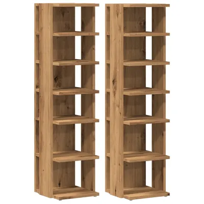 Produktbild von Schuhschränke 2 Stk. Artisan-Eiche 28x27x102 cm Holzwerkstoff