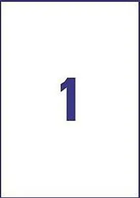 Image de Avery - L7567-25 (Étiquettes 1/feuille - Transparent)