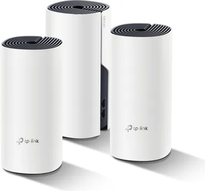 Zdjęcie produktu dla TP-Link Deco P9 (3-pack), Biały, Wewnętrzny, System siatki, Zasilanie, Dual-band (2.4 GHz/5 GHz), Wi-Fi 5 (802.11ac)