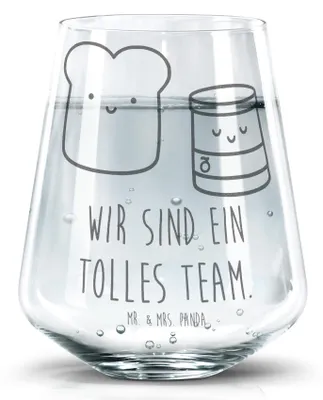 Produktbild von Mr. & Mrs. Panda Wasserglas Toast Marmelade - Transparent - Geschenk, Becherglas, Küche Deko, Süß, Toastbrot, Tumbler Glas, Lustige Sprüche, Brot, Trinkgefäß, Trinkglas
