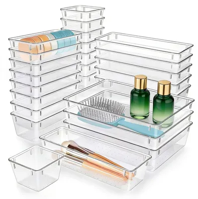 Produktbild von Organizer Set mit 25 transparenten Schubladen für Zuhause und Büro